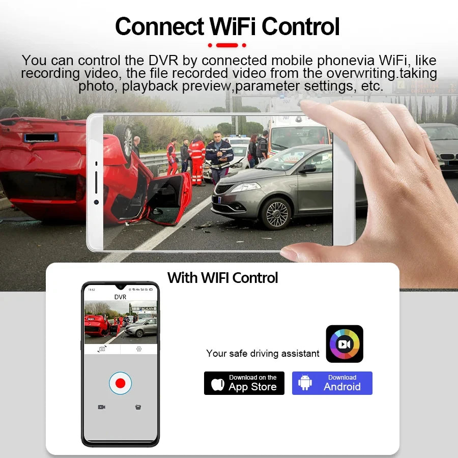 1080P Dashcam voor auto's met wifi