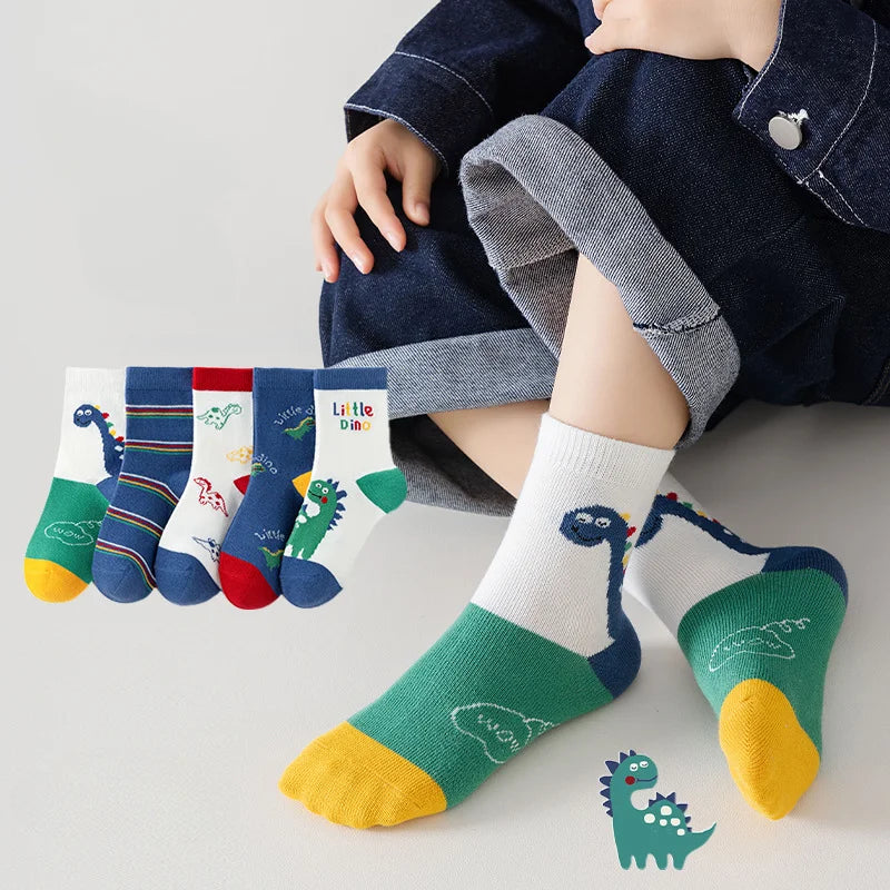 Kindersokken met print 5 paar - afbeelding 14