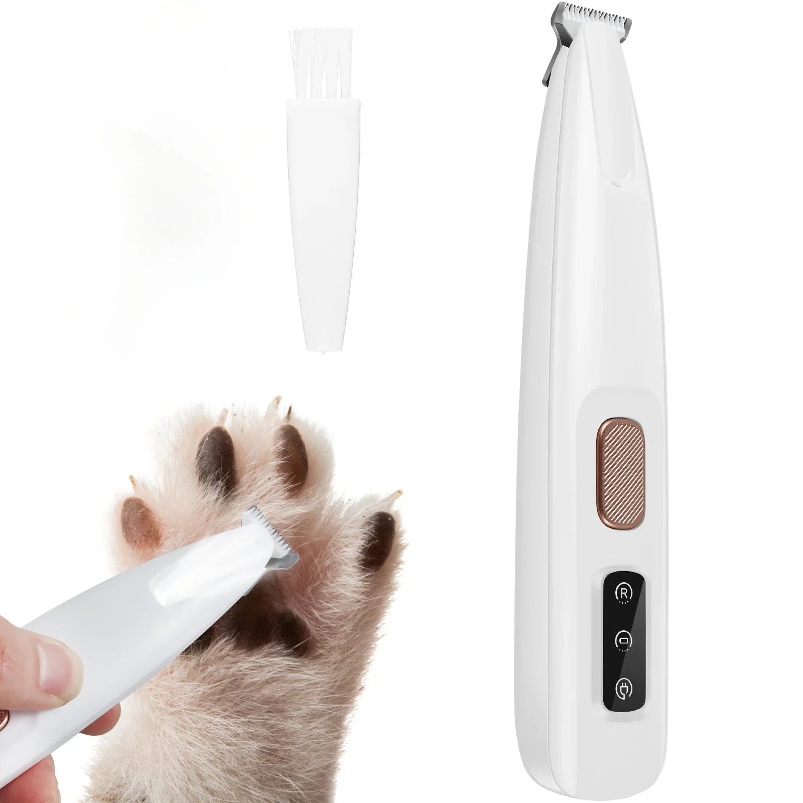 Waterdichte honden- en kattentrimmer met LED-verlichting