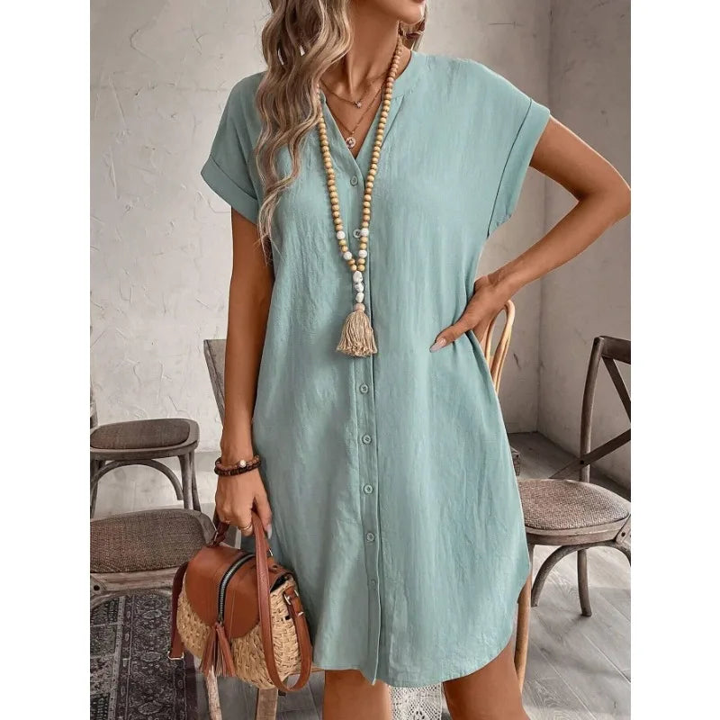 Zomerjurk met V-hals