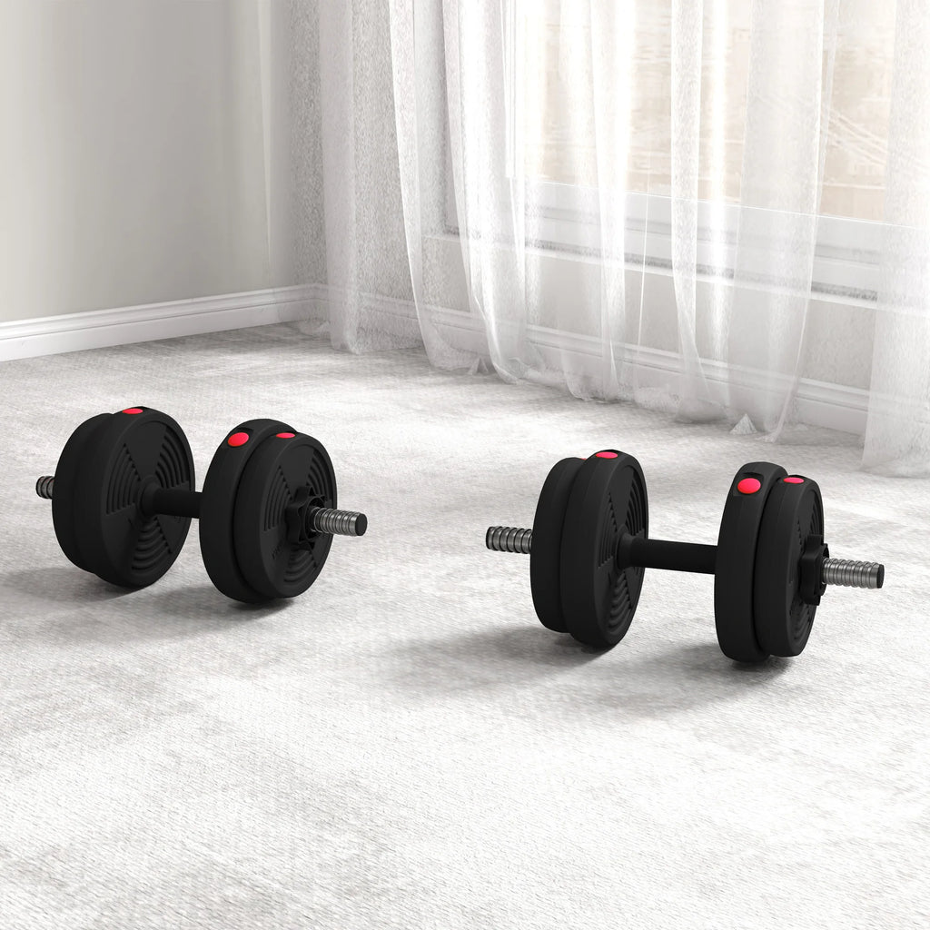 Verstelbare dumbbells met antislip handgrepen