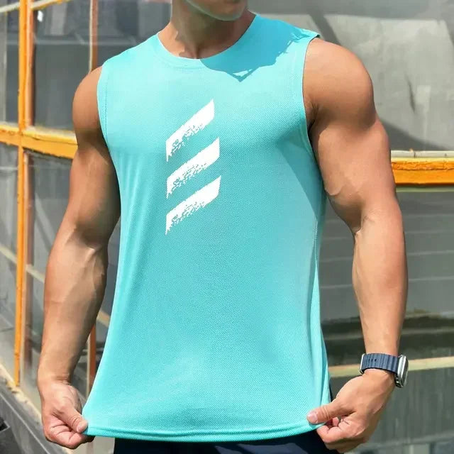 Heren gestreepte sportvest