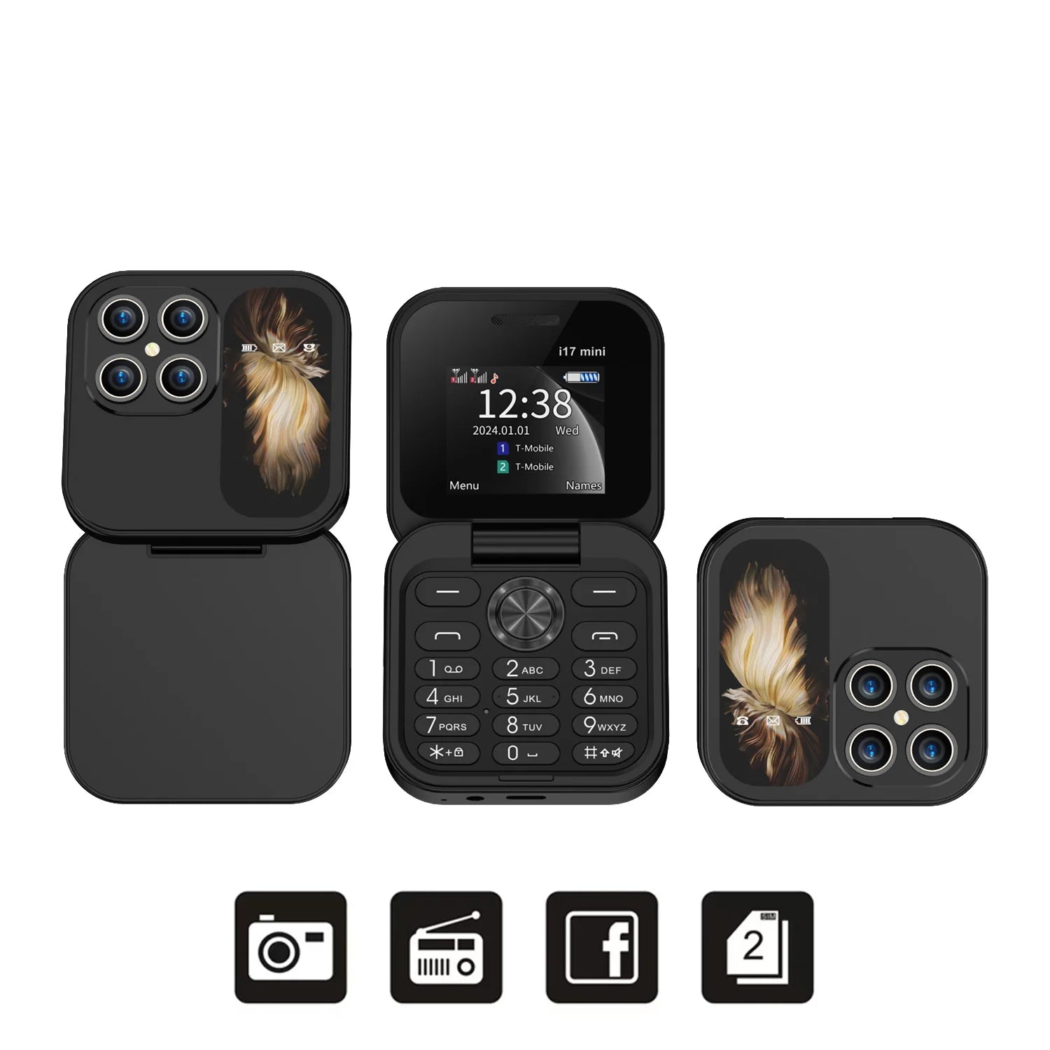 i17Mini 2G kleine flip telefoon