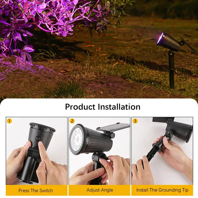 9 LED solar tuinspots