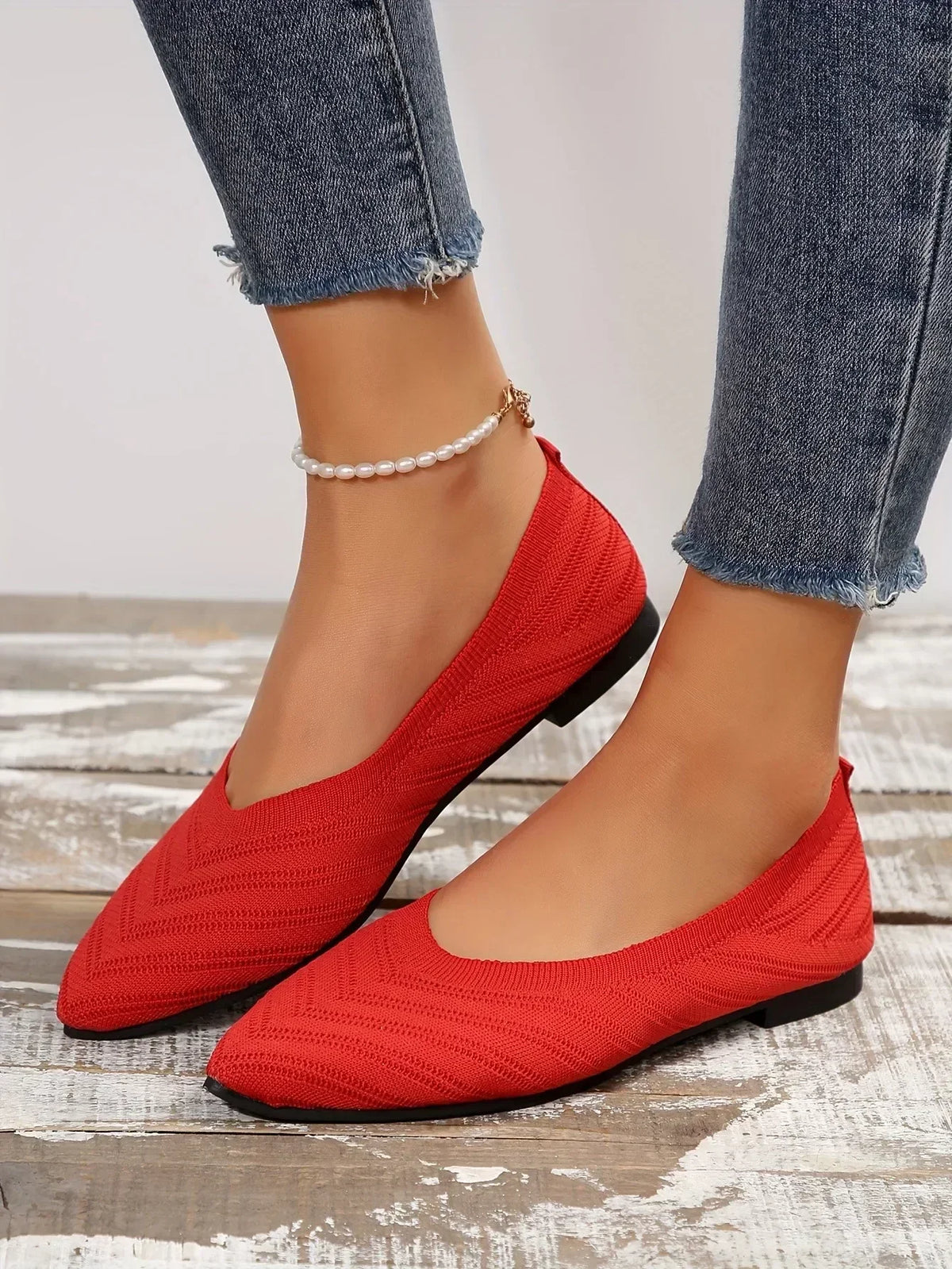 Gebreide spitse ballerina's - afbeelding 25