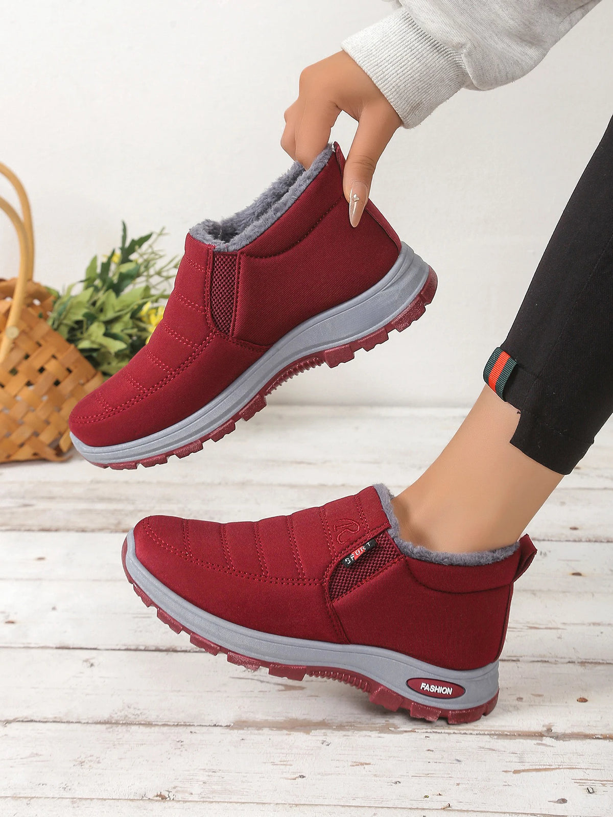 Gevoerde instapsnowboots voor dames - afbeelding 7