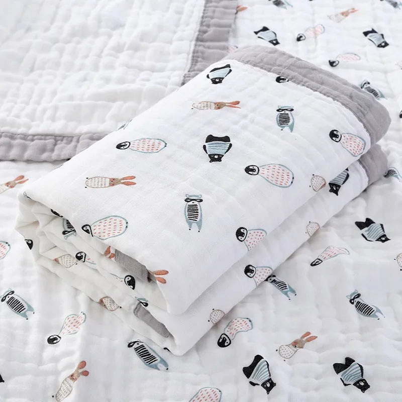 Katoenen babydeken, 6-laags