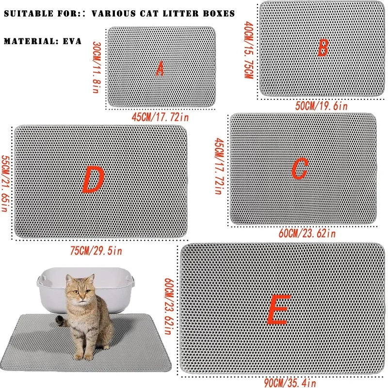 Dubbele kattenbakmat