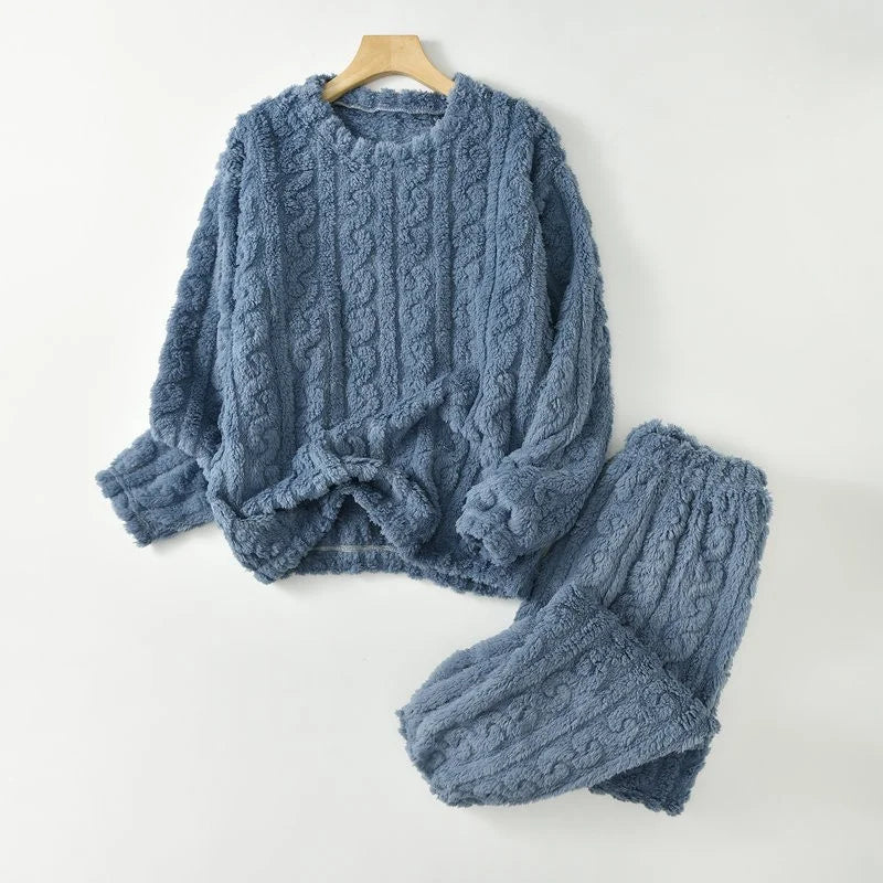 Teddy pyjamaset met kabelmotief - afbeelding 32