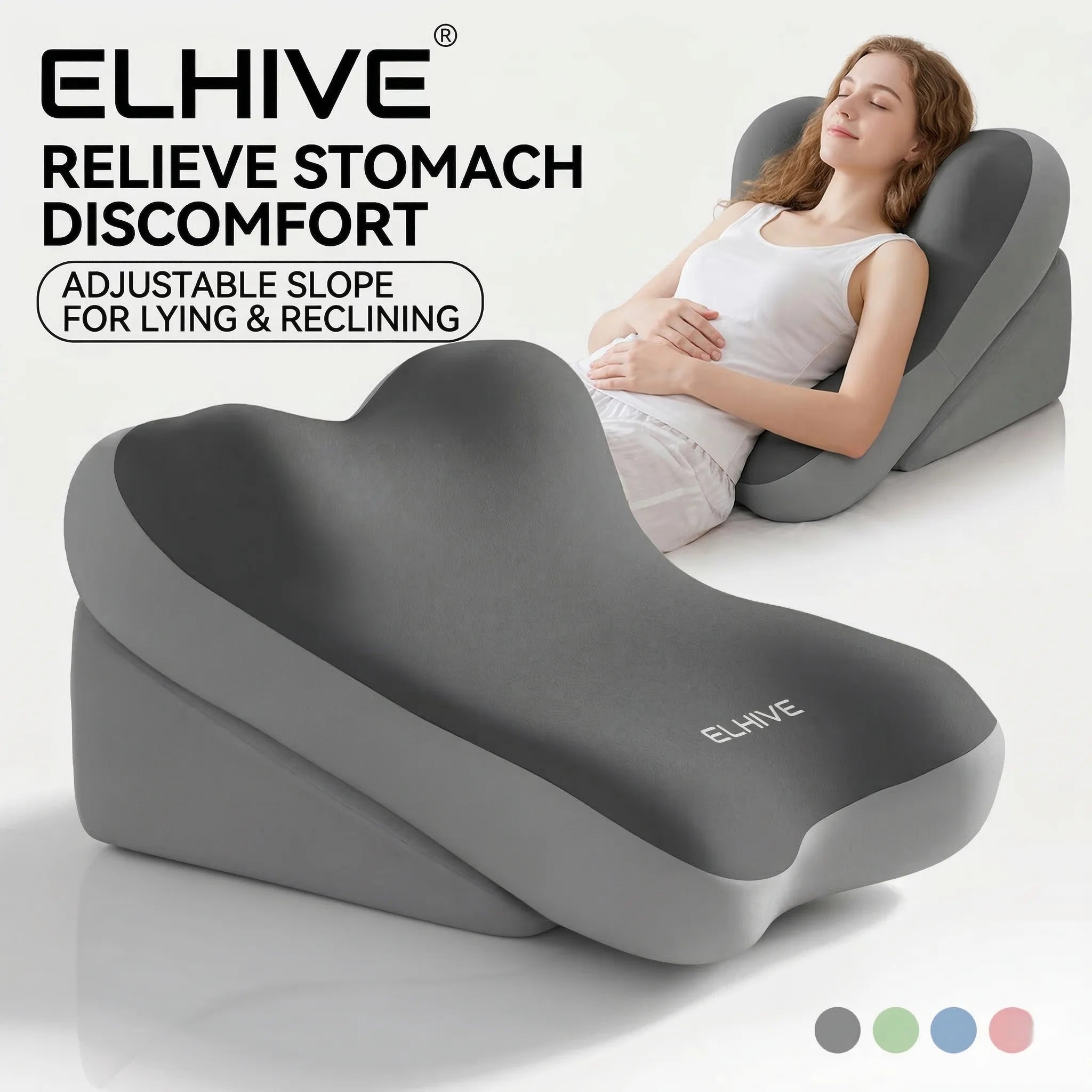 2-delige ergonomische bedwigkussenset