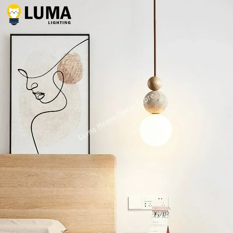 Luma Cream Style travertine hanglamp