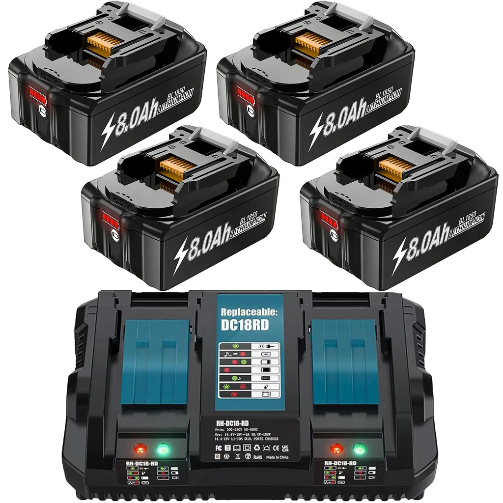 Vervangende Accu 8000mAh voor Makita 18V (met lader)