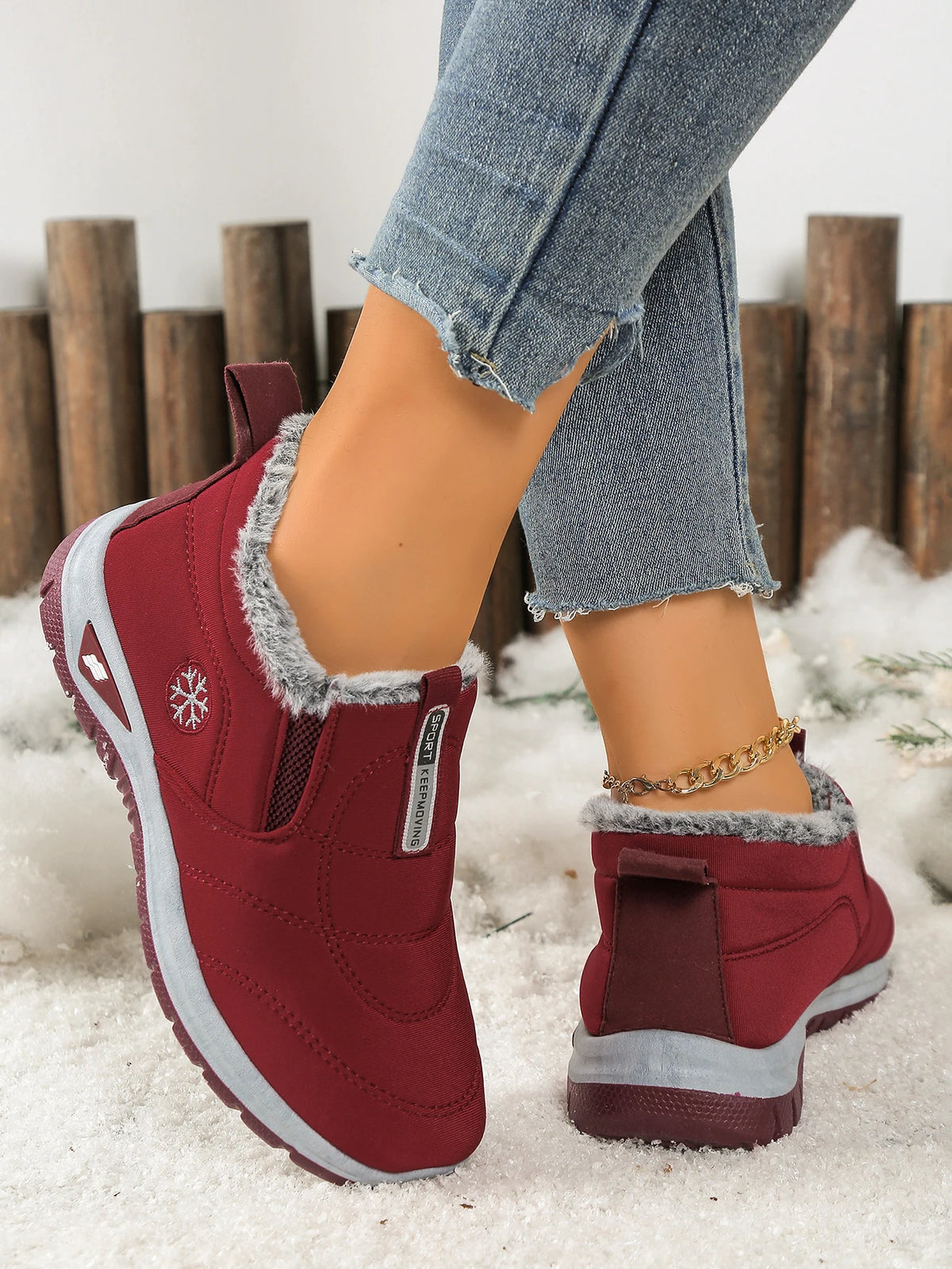 Gevoerde instapboots met fleece - afbeelding 15