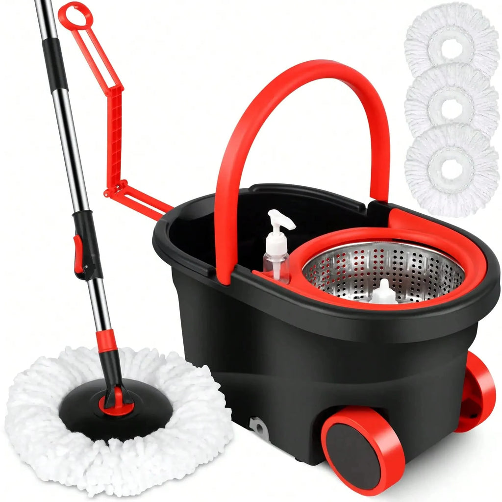 Stevige spinmop met emmerset