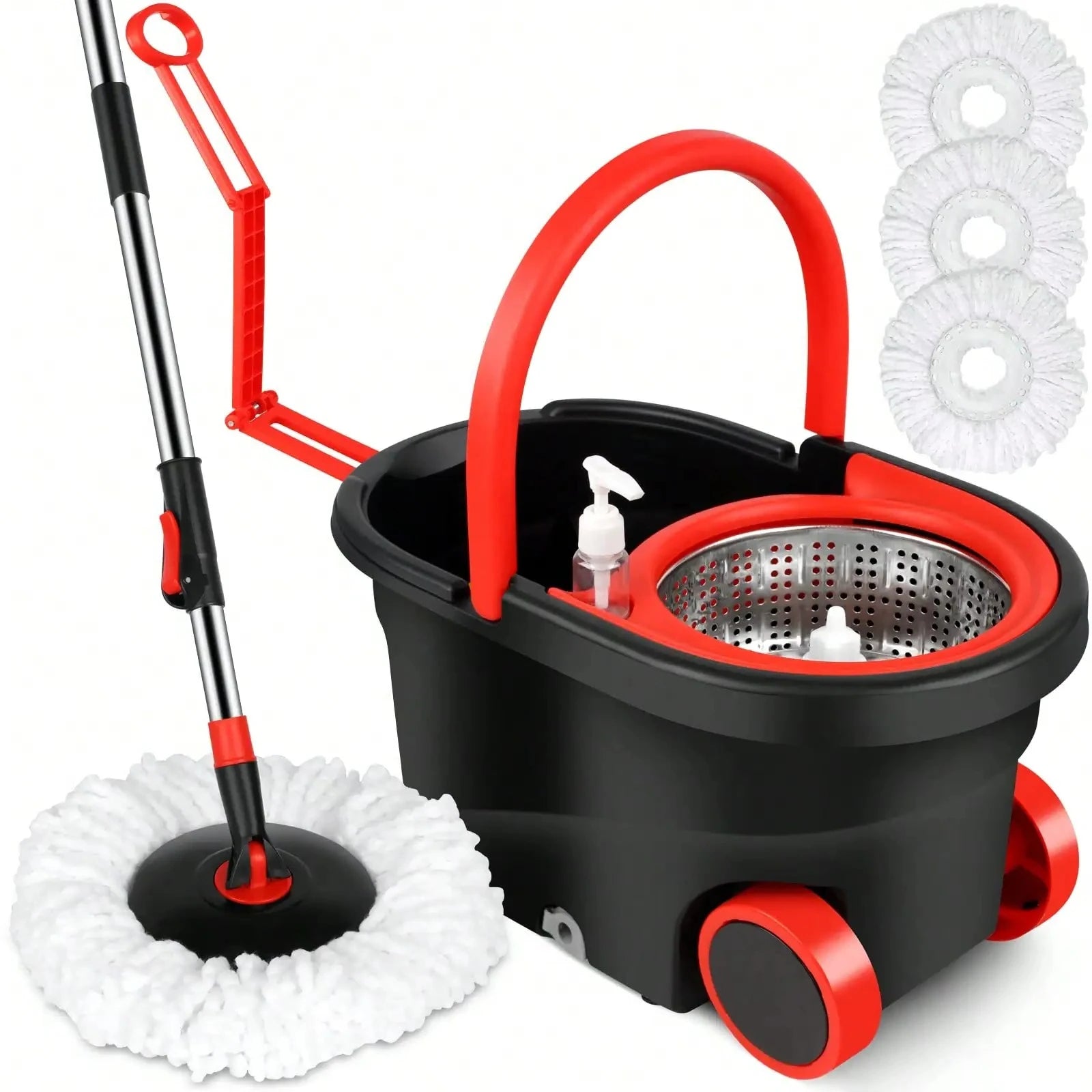 Stevige spinmop met emmerset