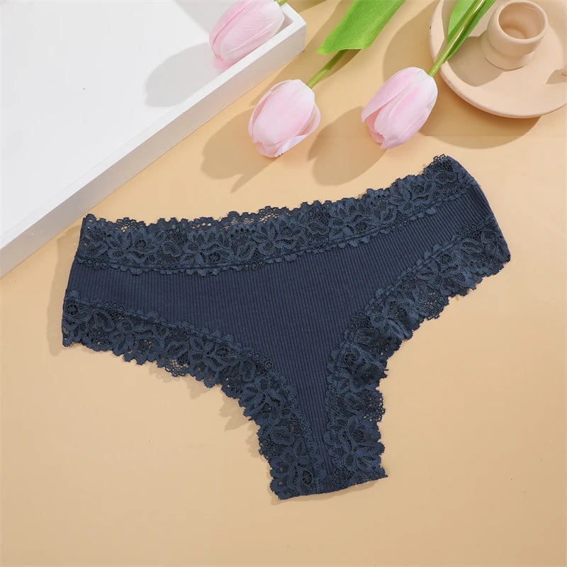 Katoenen kanten slips 5-pack - afbeelding 28
