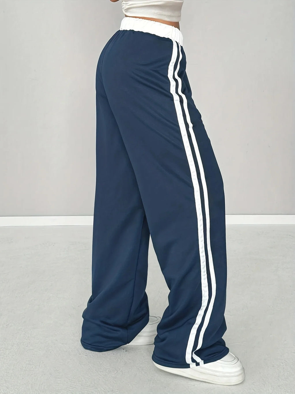 Wide leg sportieve casual broek