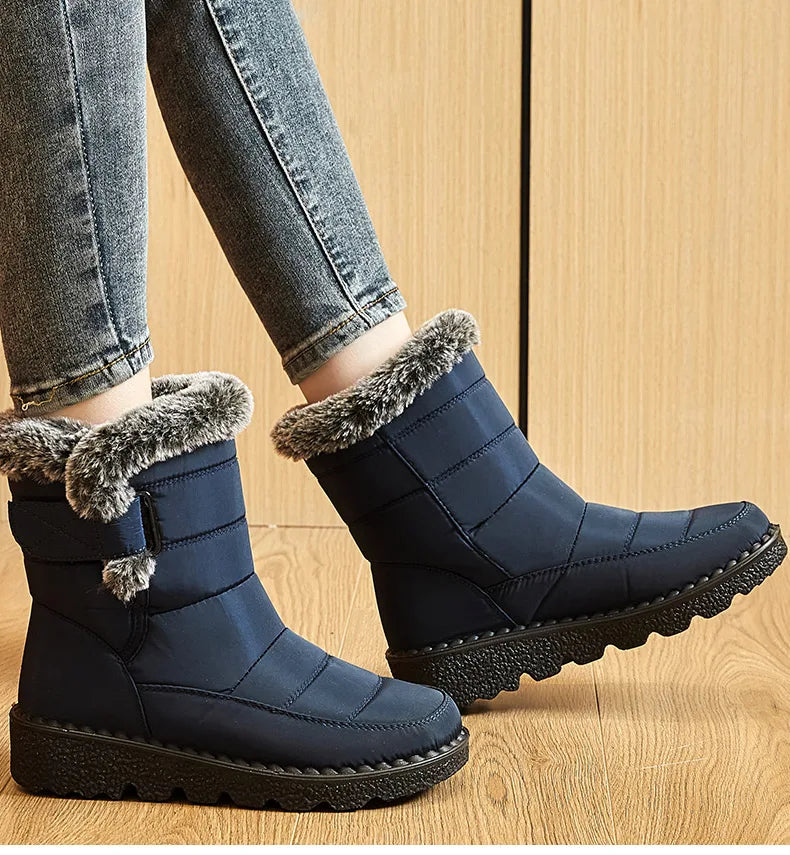 Gevoerde snowboots met klittenband - afbeelding 17