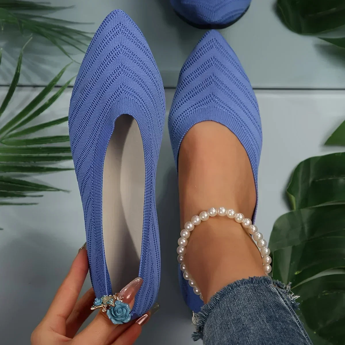 Gebreide spitse ballerina's - afbeelding 48