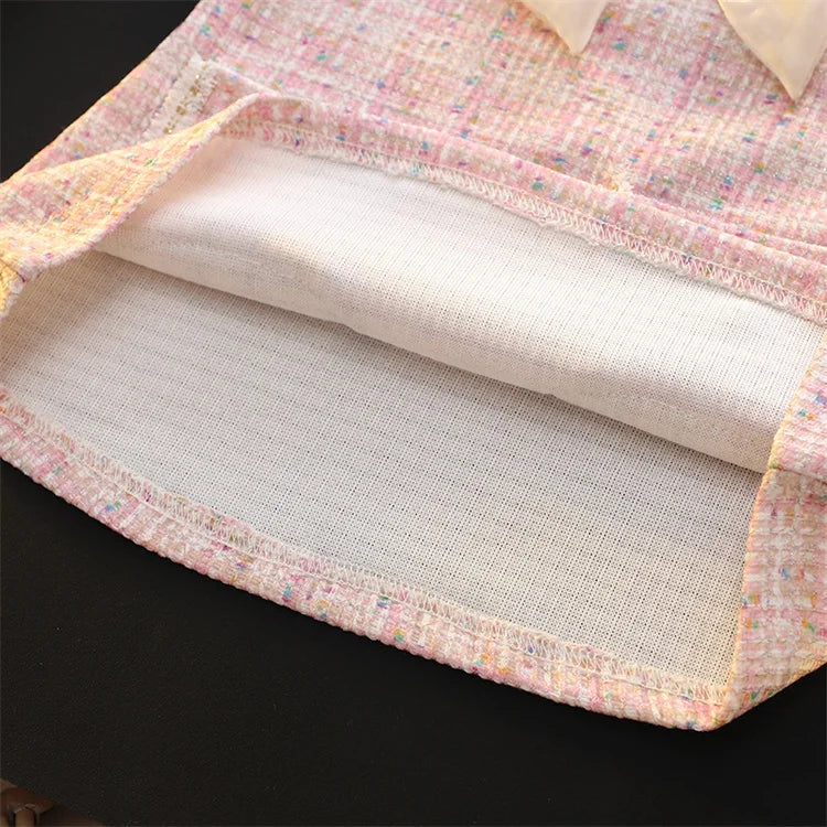 Tweed babyjurk met strik - afbeelding 14