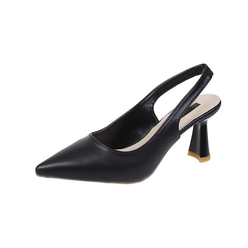 Puntige slingback pumps - afbeelding 4