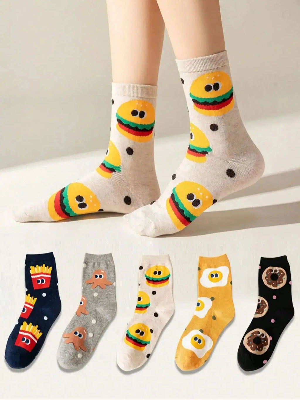 Kindersokken met snackprint - afbeelding 7