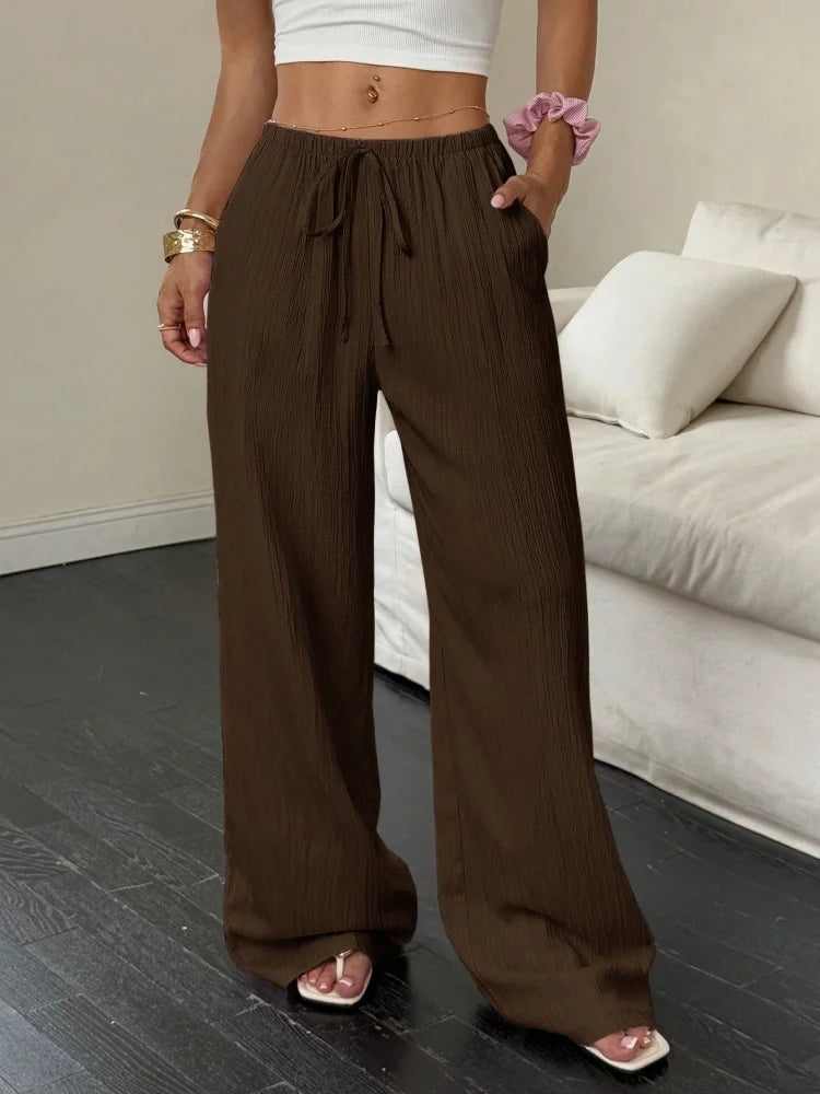 Wijde broek met ceintuur