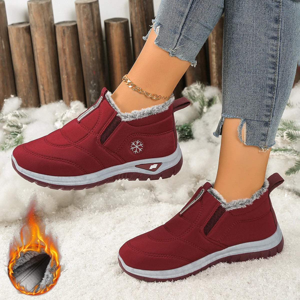 Gevoerde instapboots met fleece - afbeelding 2