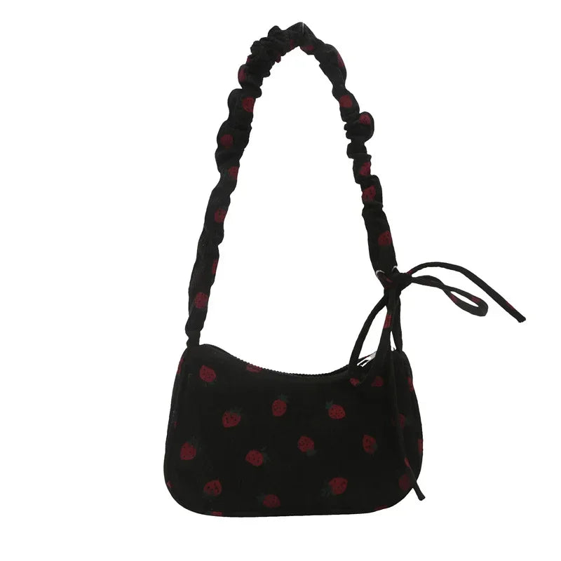 Ribfluwelen tas met aardbeien - afbeelding 31