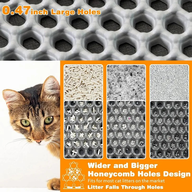 Dubbele kattenbakmat