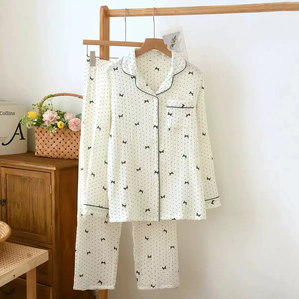 Katoenen pyjama met bloemenprint - afbeelding 35