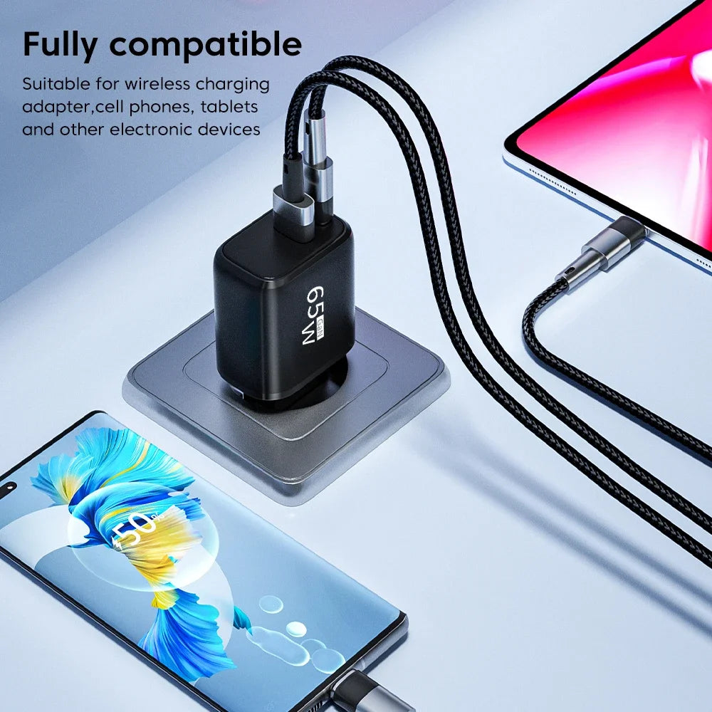 65W GaN USB-C snellader