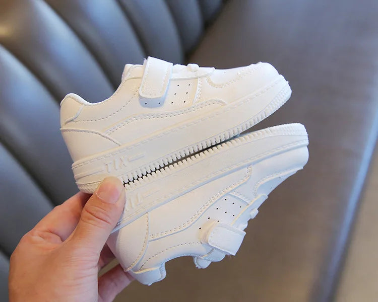 Witte kindersneakers met klittenband - afbeelding 20