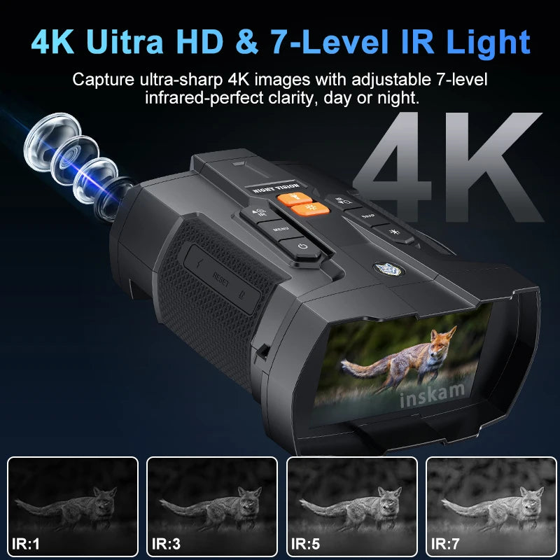 4K Nachtzicht Verrekijker met Groot Scherm
