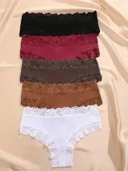 Katoenen kanten slips 5-pack - afbeelding 34
