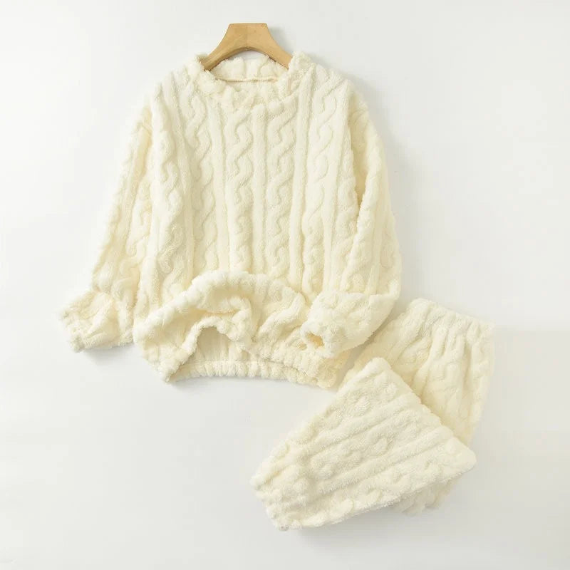 Teddy pyjamaset met kabelmotief - afbeelding 22