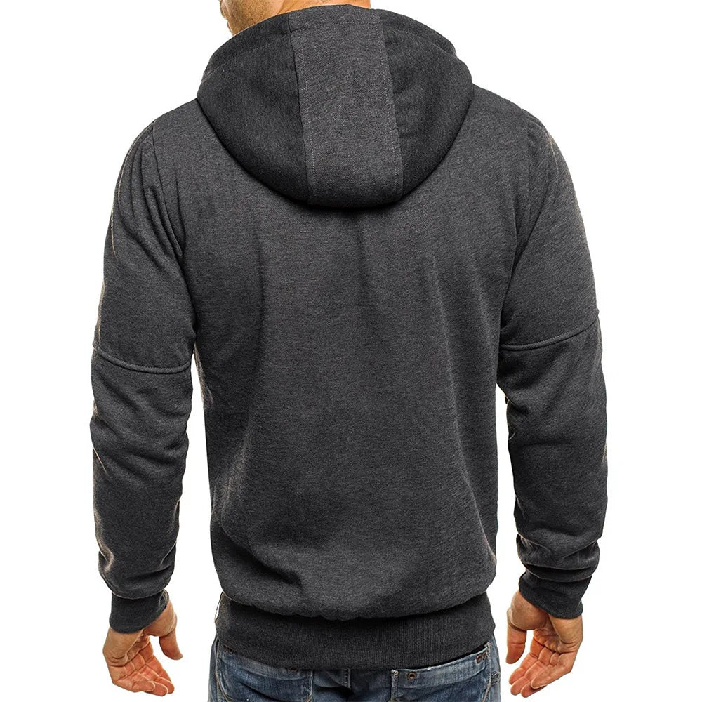 Slank capuchonvest met rits