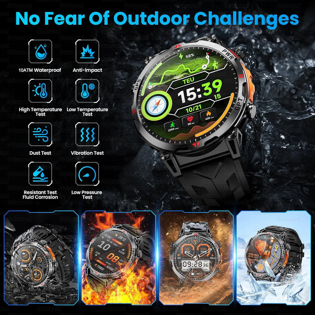 Outdoor GPS Sports Smartwatch voor heren