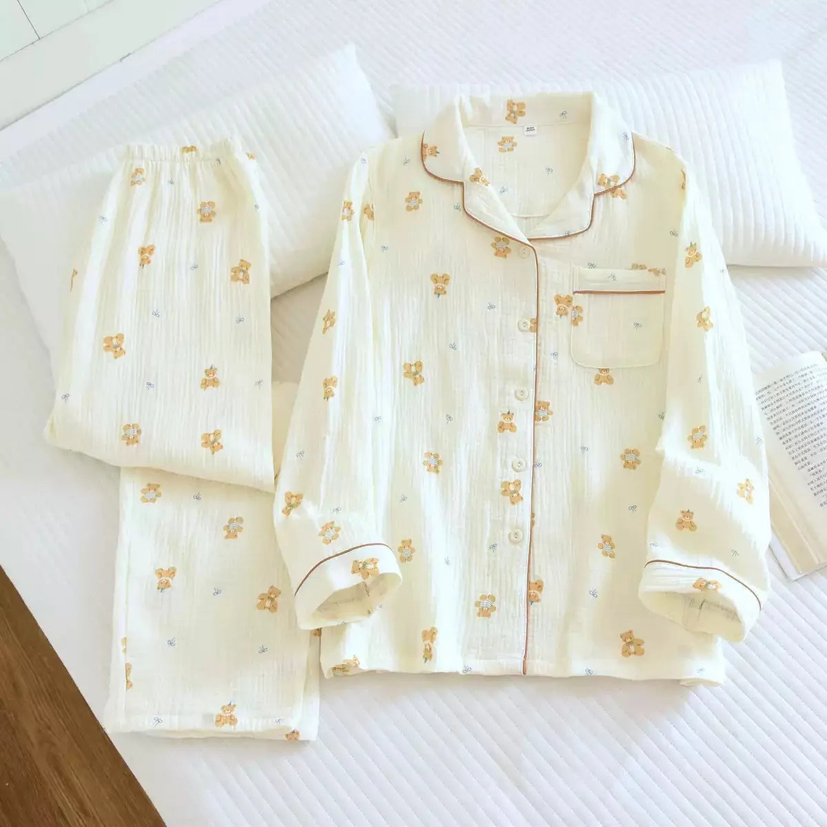 Katoenen pyjama met bloemenprint - afbeelding 29