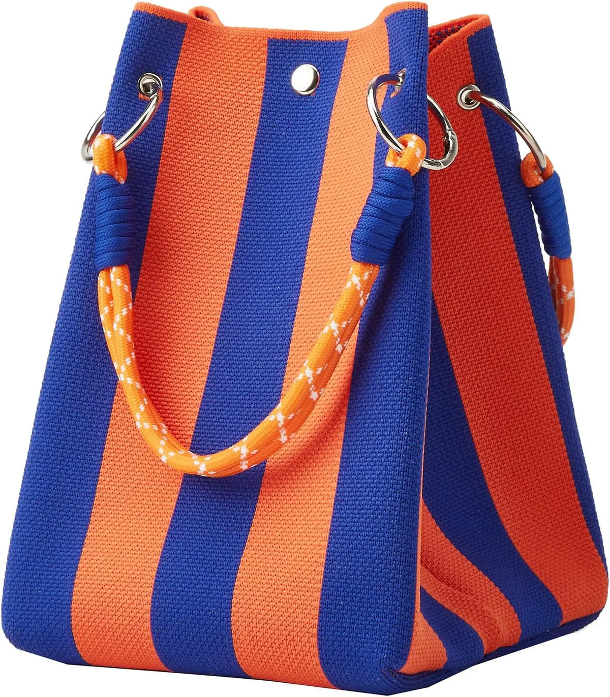 Gestreepte gebreide mini-tas - afbeelding 9