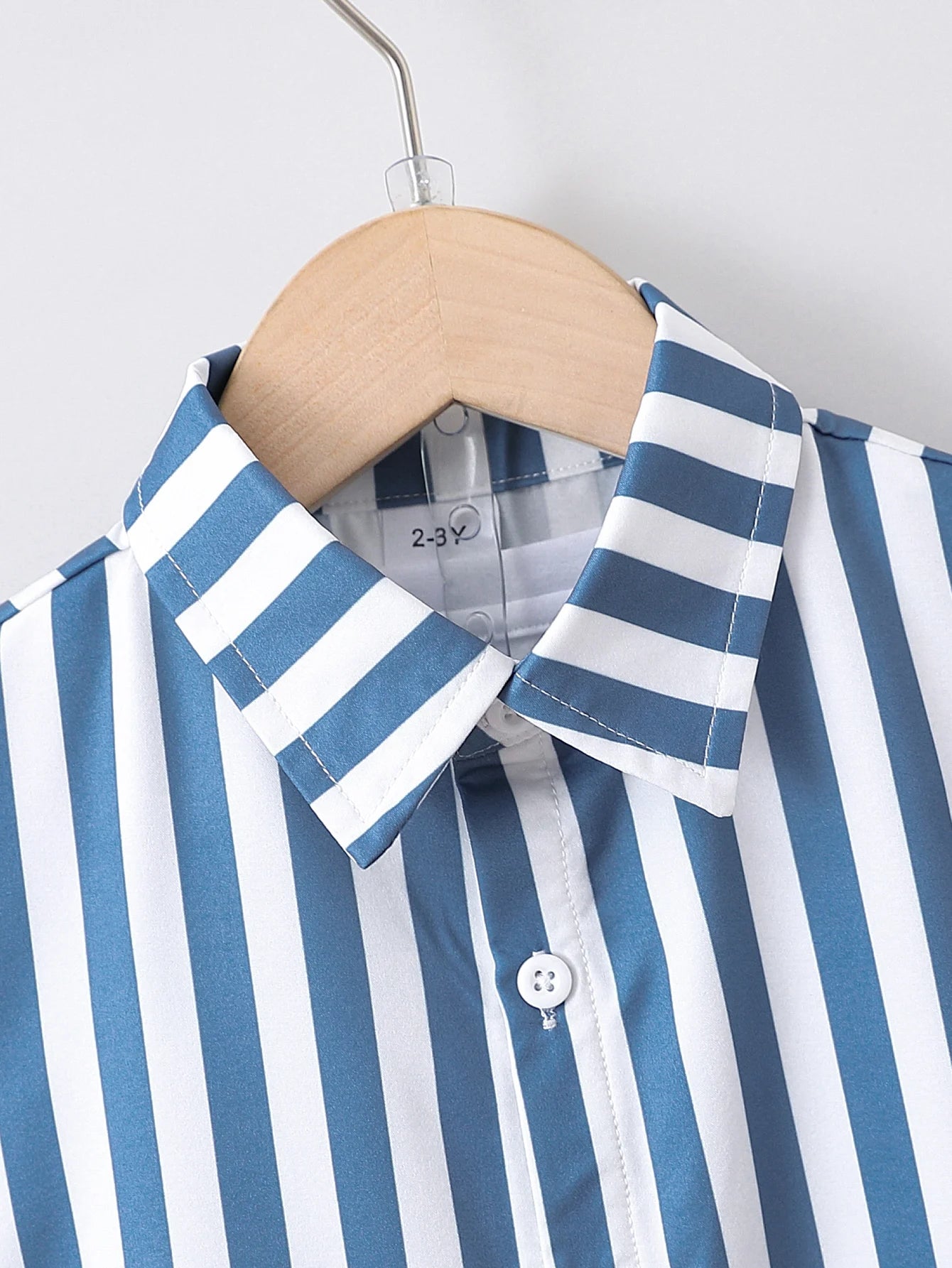2-delige blauw-wit gestreepte zomerset