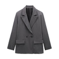Oversized blazer met dubbele knopenrij - afbeelding 12