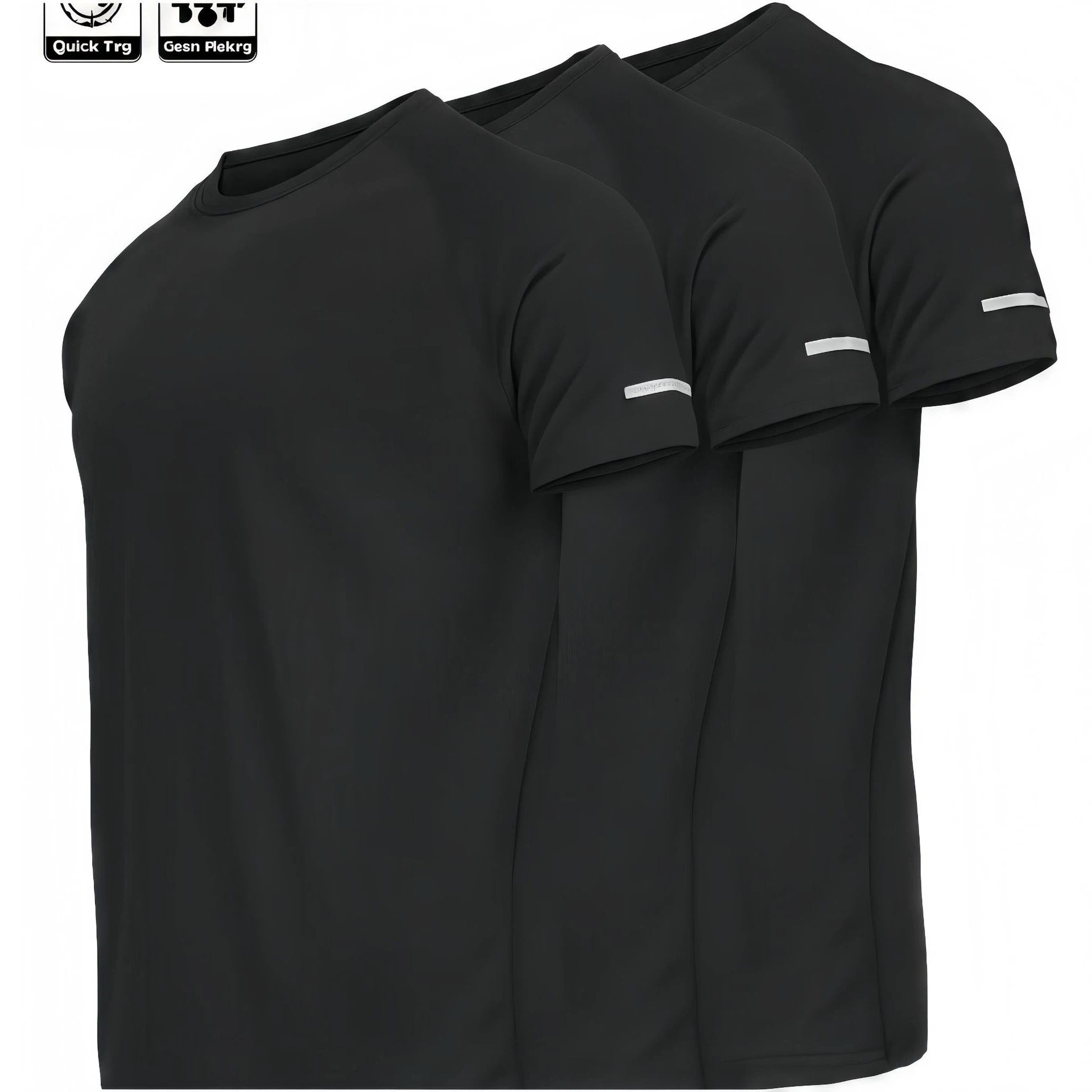 Heren quick-dry sportshirt met reflecterende details