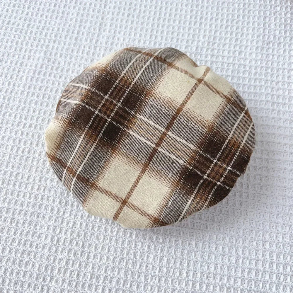 Geruite meisjesjurk met baret - afbeelding 9