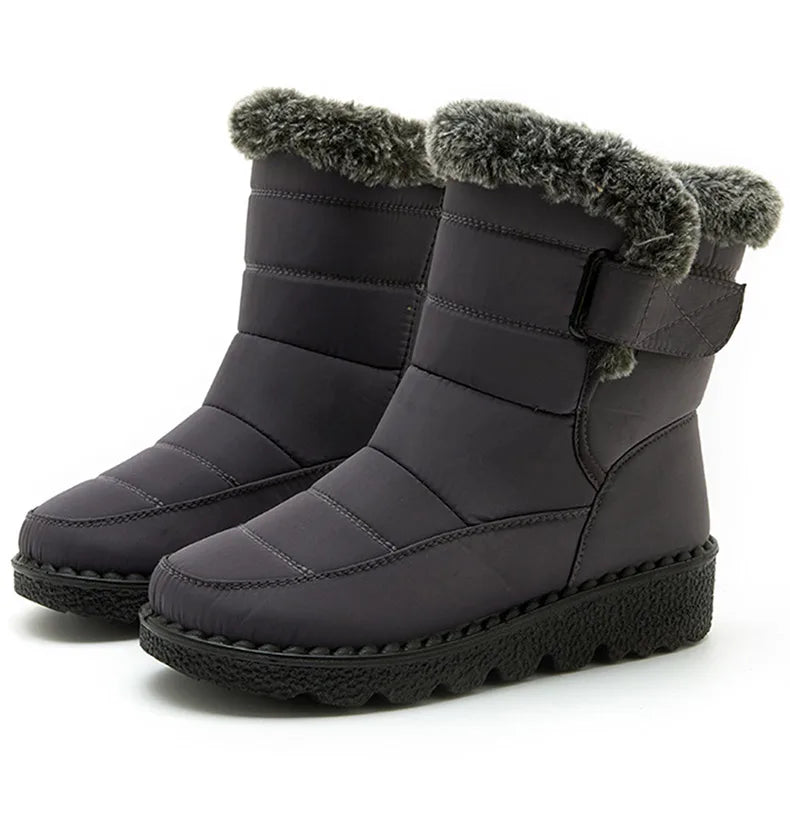Gevoerde snowboots met klittenband - afbeelding 7