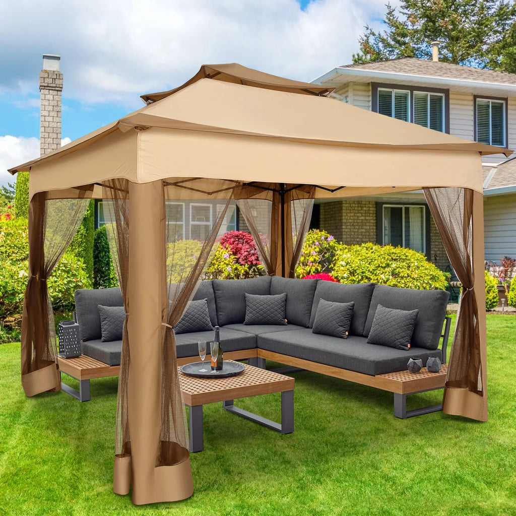pop-up gazebo tent met muskietennetten