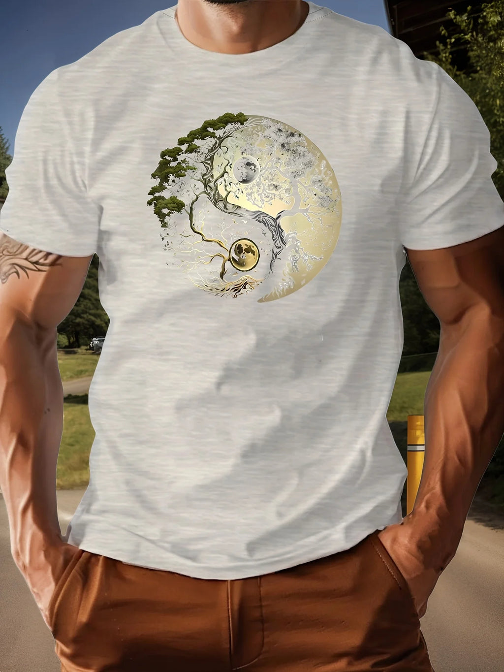 T-shirt met yin-yangprint - afbeelding 30