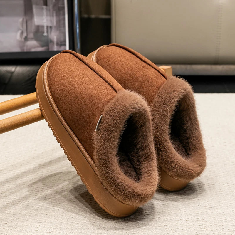 Pluche herenpantoffels