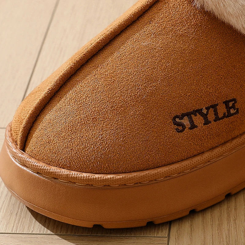 Warme enkelboots met bontkraag - afbeelding 8