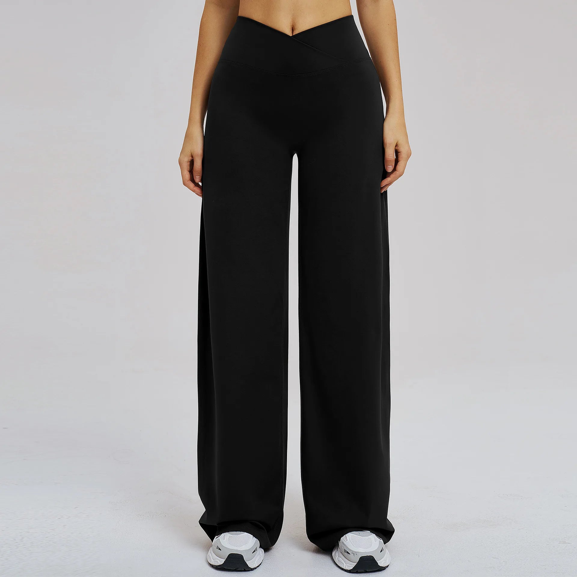 High-waist yoga flared pants